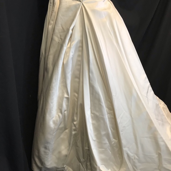 Wedding Dress Gown 8 Ivory Silk Jorge Manuel Strapless Swarovski Crystal NWT - Picture 6 of 8